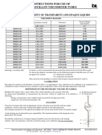 Instructions For Use of The Houillon Viscometer Tubes: Kinematic Viscosity of Transparent and Opaque Liquids