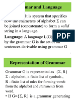 Grammar and Language: Grammar: It Is System That Specifies