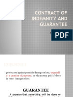 Contract of Indemnity and Guarantee