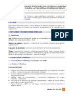 P19-SGI 09 Funciones, Responsabilidad, Autoridad y Rendicion de Cuentas Ante El SGI