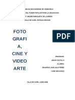 Informe de La Fotografia, Cine y Videoarte