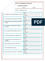 Evaluación 3 Oración y Párrafo