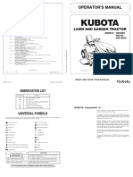 Kubota GR2020G - GR2120 - GR2120AU Lawn and Garden Tractor Operators Manual