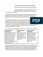 Impact Assessment and Environmental Auditing: Environmental Monitoring Environmental Norms Environmental Standards