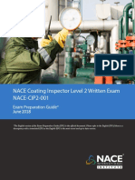 Refining Corrosion Technologist NACE-RCT-001: NACE Coating Inspector Level 2 Written Exam NACE-CIP2-001