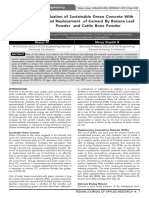 Evaluation of Sustainable Green Concrete With Partial Replacement of Cement by Banana Leaf Powder and Cattle Bone Powder