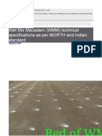 Wet Mix Macadam (WMM) Technical Specifications As Per MORTH and Indian Standard