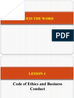 HBM 122 Lesson 4 Code of Ethics and Business Conduct