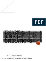 Unary 0 Binary Operations