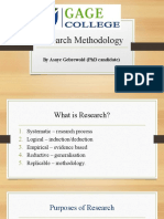 Research Methodology: by Asaye Gebrewold (PHD Candidate)