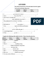 Adverbs Conjunctions