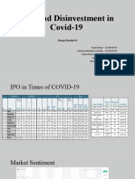 IPO and Disinvestment in Covid-19: Group Number 8