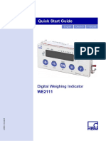 Quick Start Guide: Digital Weighing Indicator WE2111