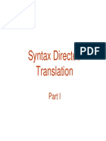 Syntax Directed Translation