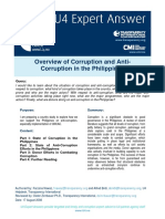 Overview of Corruption and Anti Corruption in The Philippines PDF