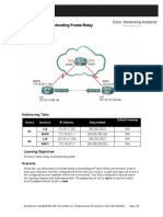 Lab 3.5.3: Troubleshooting Frame Relay Topology Diagram: Addressing Table