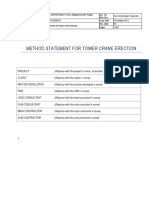 TEC-015419 - MET-DoR-001 (Method Statement For Tower Crane Erection)