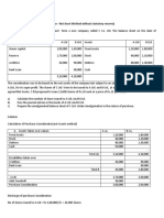 Problem - No.1 Amalgamation in The Nature of Purchase - Net Asset Method Without Statutory Reserve)