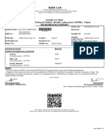 Covid-19 Test Authorized by National Public Health Laboratory (NPHL), Nepal Microbiology Report