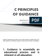 Basic Principles of Guidance: Angelica E. Ilagan Joyce P. Ramirez