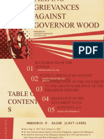 Filipino Grievances Against Governor Wood