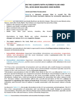 Part 1 - Fluid and Electrolyte Balance, Nursing Process, Fluid Imbalances