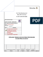 Pipeline Trench Excavating Procedure B-CON-PRO-210-39157: Ain Tsila Development Main EPC Contract A-CNT-CON-000-00282