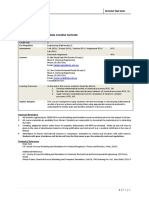 CEB 2053 Process Modelling and Simulation Course Outline