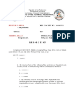 Nestor P. Abes:, NPS DOCKET NO. 10-00552 Complainant - Versus - For-, ESTAFA Under RPC Art. Respondent. 315 para 2 (D)