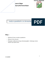 Analyse Quantitative en Chromatographie