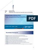 Transportation Advisory Panel Pubic Transportation Smart Growth Roundtable 12-10