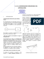 Generador Síncrono en Operación