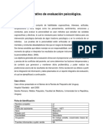 Reporte Integrativo de Evaluación Psicologica