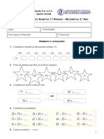 Ficha MAT 2.º Ano (1.º Per)