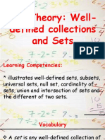 Set Theory: Well-Defined Collections and Sets