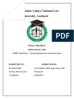 Dr. Ram Manohar Lohiya National Law University, Lucknow: Final Project