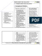 NO POVERTY: Unemployed Mothers: Worksheet # 1: Understanding The Challenge Worksheet # 1: Understanding The Challenge