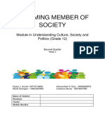 Becoming Member of Society: Module in Understanding Culture, Society and Politics (Grade 12)