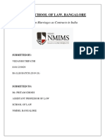 Nmims, School of Law, Bangalore: Muslim Marriages As Contracts in India