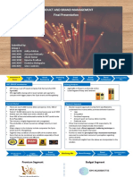 Product and Brand Management Final Presentation: Submitted By: Group 1