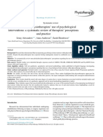 Musculoskeletal Physiotherapists' Use of Psychological Interventions: A Systematic Review of Therapists' Perceptions and Practice