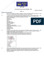 Vit Ap: Object Oriented Programming (CSE2005 - 396) Marks: 50 Duration: 90 Mins. Part - A Answer All The Questions