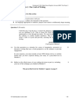 Section III - Module C: The Craft of Writing: 20 Marks Attempt Question 3 Allow About 40 Minutes For This Section