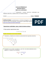 GUÍA DE APRENDIZAJE (Ejercicios Combinados)