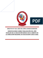 Directiva de Finalizacion Del Año Escolar 2020 DRE-CUSCO Ccesa007