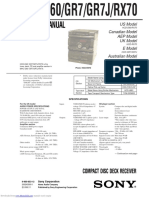 Service Manual: Compact Disc Deck Receiver