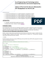 LAB 10: Implementation of Forward & Inverse Kinematics On 2 DOF Manipulator in MATLAB