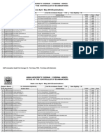 Anna University Chennai:: Chennai - 600025. Office of The Controller of Examinations Rank List April / May 2016 Examinations