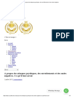 A Propos Des Attaques Psychiques, Des Envoûtements Et Des Ondes Négatives PDF