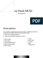 Bonus Paeds MCQs With Explanations